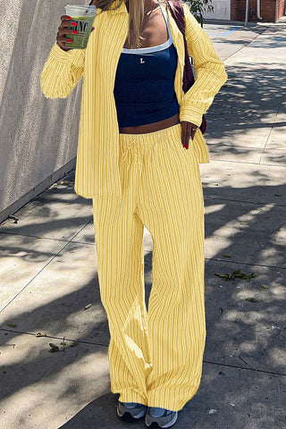 Striped Relaxed Fit Pants Set