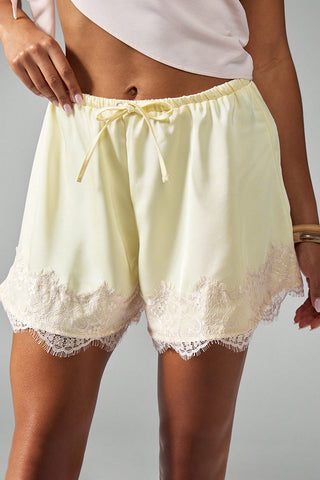Lace Trim Casual Shorts