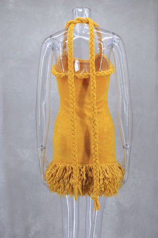 Textured Fringe Casual Dress