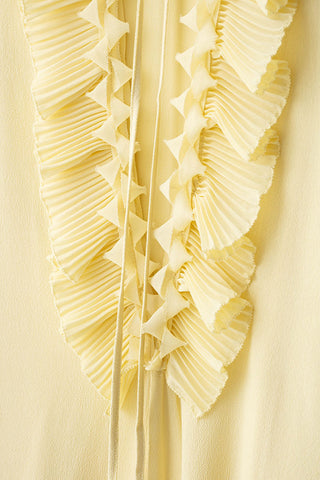Ruffle-Detail Blouse with Ties