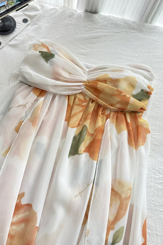 Halter Neck Floral Dress