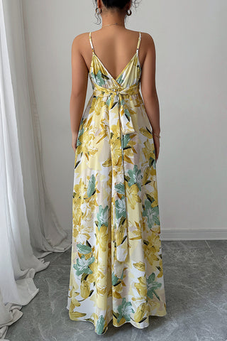 Floral Maxi Dress with Slit