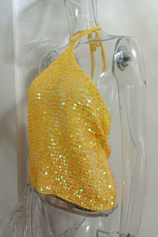 Halter Sequin Tank Top