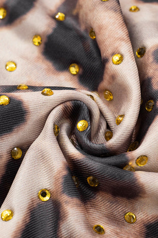 Studded Patchwork Mini Skirt