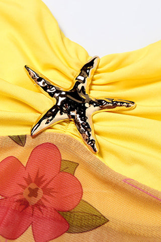 Halter Floral Star Tank Top