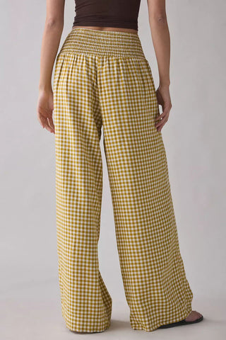 Relaxed Fit Checkered Casual Pants