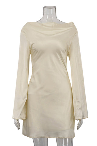 Elegant Long-Sleeve Casual Dress