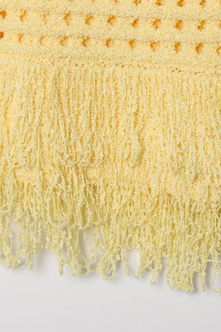 Fringe Hem Crochet Tank Top