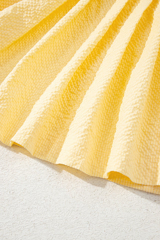 Sleeveless Textured Top with Bow Tie