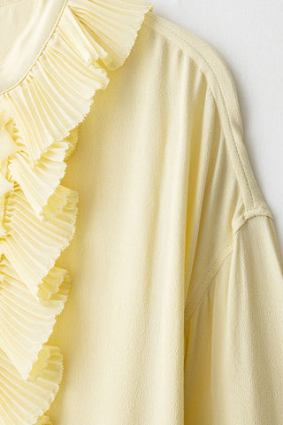 Ruffle-Detail Blouse with Ties