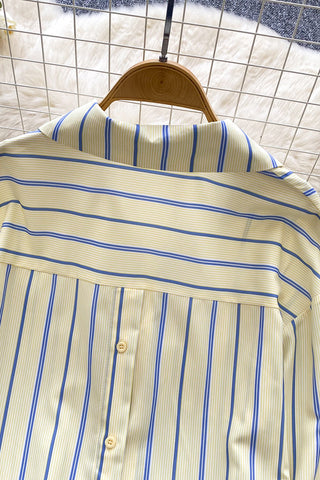Striped Button-Front Shirt
