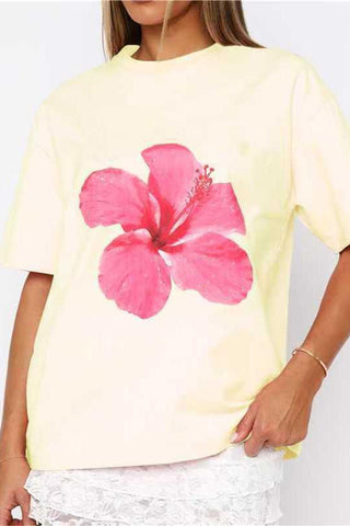Graphic Flower Print T-Shirt