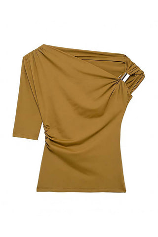 Asymmetric T-Shirt with Ring Detail