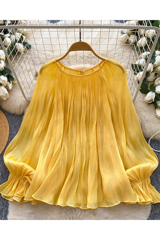 Flowy Pleated Blouse