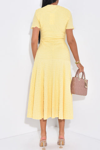 Button-Front Casual Midi Dress