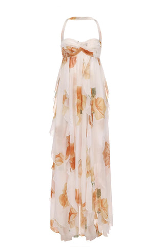 Halter Neck Floral Dress