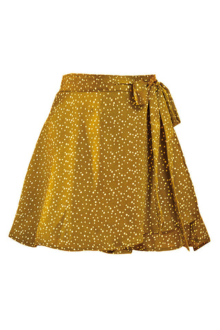 Tie Waist Flared Mini Skirt