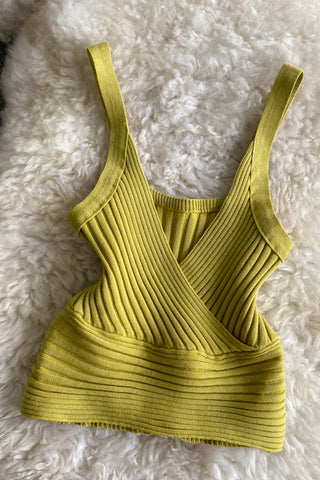 Ribbed V-Neck Tank Top