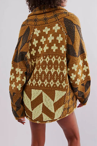 Geometric Knit Cardigan
