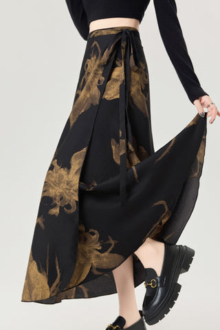 Floral Pattern Casual Skirt