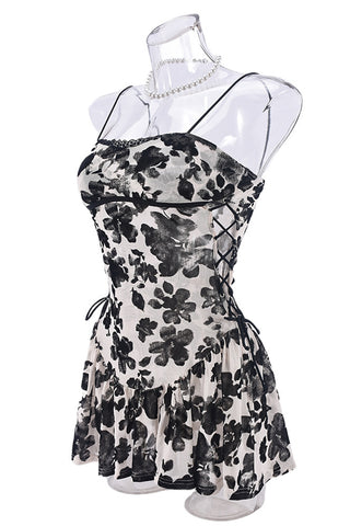 Floral Print Spaghetti Strap Dress