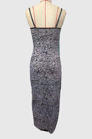 Strappy Print Maxi Dress
