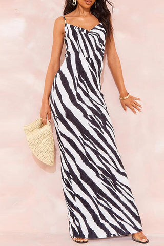 Tie-Dye Maxi Dress with Spaghetti Straps