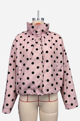 Button-Up Polka Dot Jacket