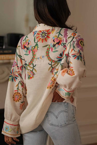 Floral Printed Button-Front Shirt