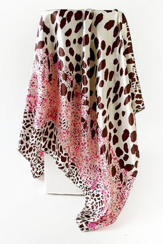 Animal Print Asymmetric Scarf