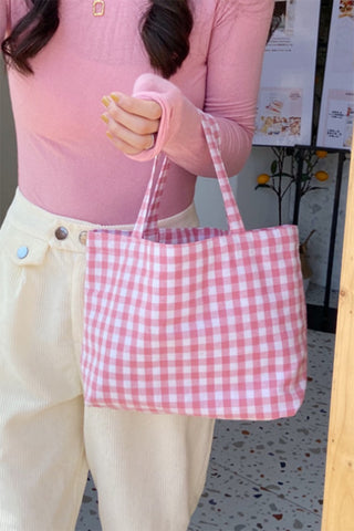 Gingham Everyday Carryall Tote Bag