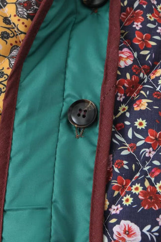 Patchwork Floral Quilted Coat