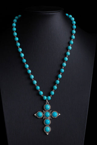 Turquoise Pendant Layered Necklace