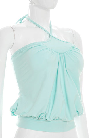 Halter Neck Ruched Tank Top