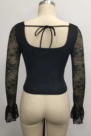 Lace Off-Shoulder Corset Top