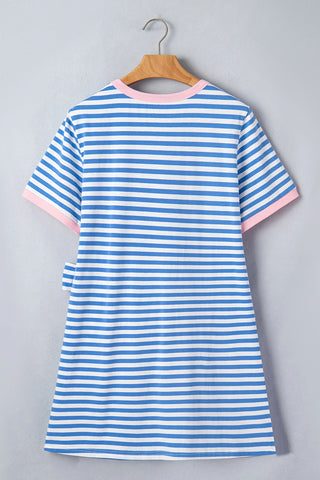 Nautical Tie Trim Mini Dress