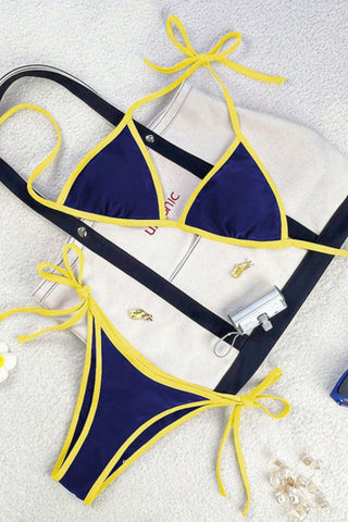 Tie-Back Halter Bikini Sets