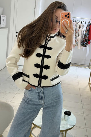 Military-Inspired Trim Jacket