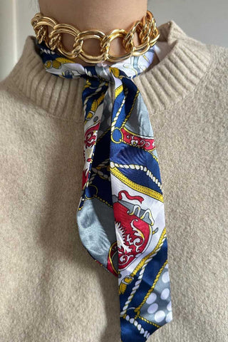 Chain Link Print Neck Scarf
