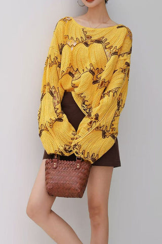 Crochet Long Sleeve Top