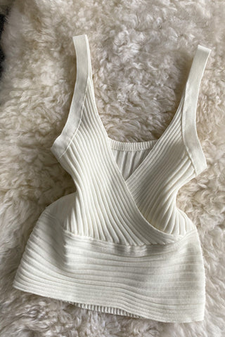 Ribbed V-Neck Tank Top
