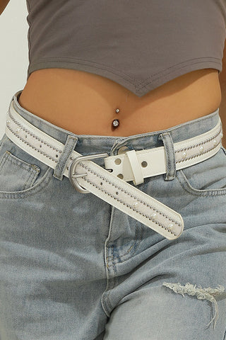 Pearl Stud Buckle Belt