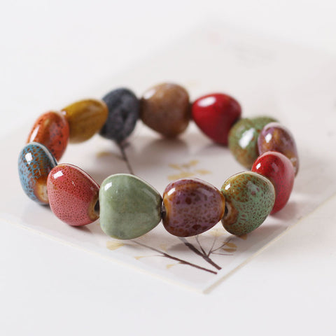 Glazed Beaded Bracelet