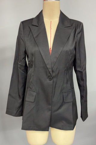 Lace Back Tie-Back Blazer