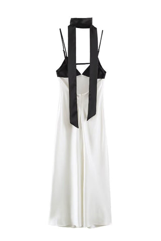 Contrast Spaghetti Strap Dress