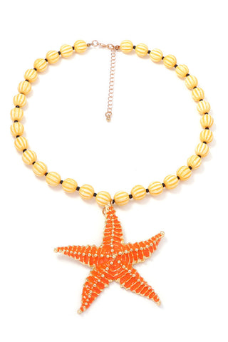 Shell Starfish Lobster Pendant Necklace