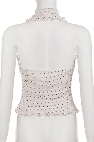 Polka Dot Halter Neck Tank