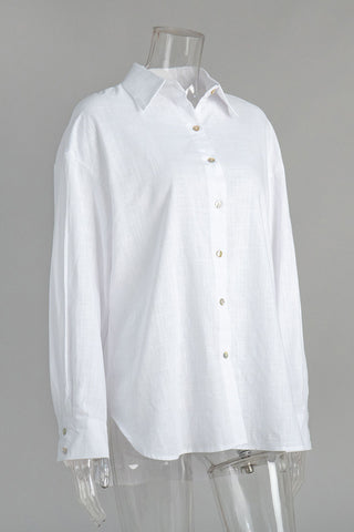 Button-Front Collared Shirt