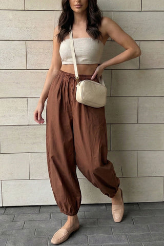 Elastic Waist Balloon Pants