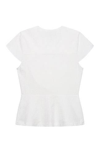 Tie-Neck Button Front Blouse